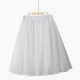 Spring new solid color versatile high waist slim short gauze skirt A-line umbrella skirt fluffy skirt fairy skirt mesh skirt
