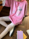 Now Korean authentic purchasing agent for women 2025 spring new fashion cartoon Mickey age-reducing lace lace 7-point short sleeves