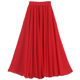 Drooping chiffon skirt mid-length spring and autumn versatile high-waisted A-line 540-degree large sling and mopping dance long skirt