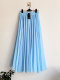 Drooping chiffon skirt mid-length spring and autumn versatile high-waisted A-line 540-degree large sling and mopping dance long skirt