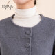 Keshang round neck double-sided wool coat for women short 2024 winter new wool coat looks tall and small
