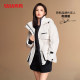 Tong Liya star's same duck down jacket women's new winter new mid-length hooded waist simple work jacket