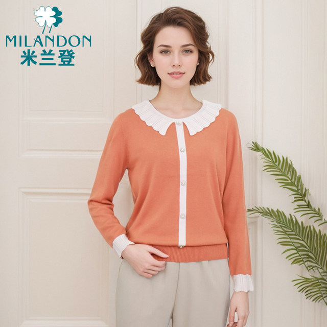 Milanden middle-aged and elderly mother's clothing 2025 autumn and winter new fashion sweater women's long-sleeved sweater is comfortable and warm