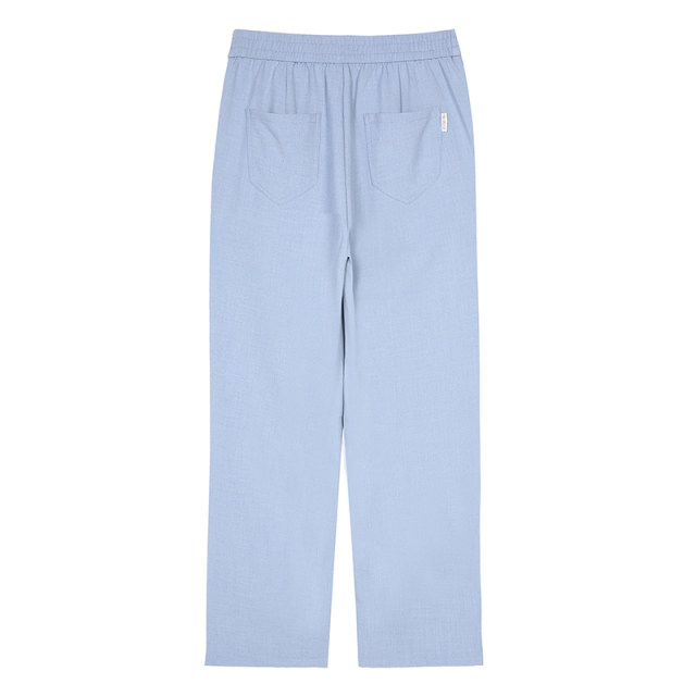 Milanden middle-aged and elderly mother's clothing spring and autumn new fashion high-waisted eight-point straight pants for women, loose and versatile