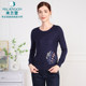 Miranden Middle-aged and Elderly Mothers' Fall 2025 New Fashion Embroidered Round Neck Sweater Women's Long Sleeve Top