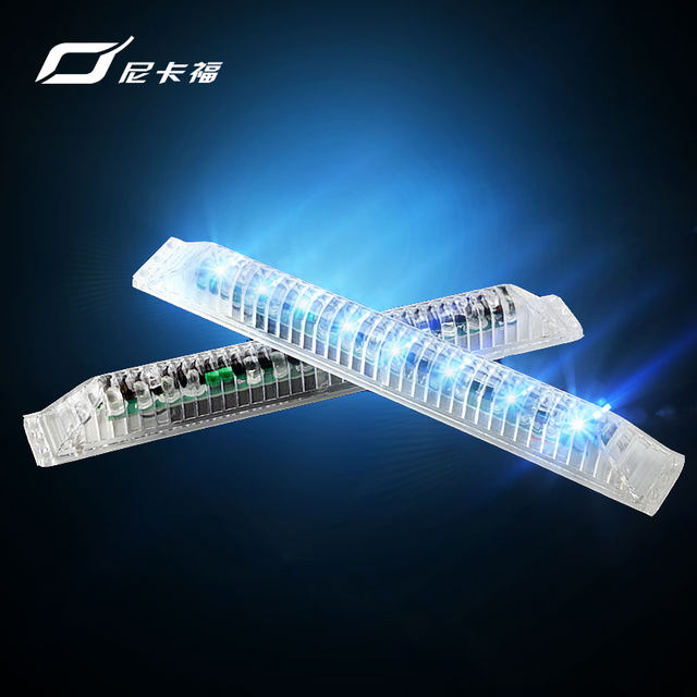 Car solar flash lights anti-rear-finish LED laser warning lights for car breathing lights car decoration ranger lights