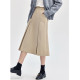 Giordano long umbrella skirt for women pure cotton grinding commuter pleated A-line skirt semi-elastic waist skirt 05464701