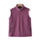 Fat Mom Polar Fleece Stand Collar Zipper Cardigan Vest for Middle-aged and Elderly Women Loose, Slim and Versatile Large Size Vest