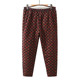 Middle-aged and elderly mothers' new printed velvet thickened warm cotton pants for women high waist slim versatile casual long pants