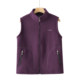 Fat Mom Polar Fleece Stand Collar Zipper Cardigan Vest for Middle-aged and Elderly Women Loose, Slim and Versatile Large Size Vest