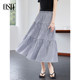 OSA commuting versatile plaid skirt women's skirt 2025 summer new age-reducing slimming a-line cake skirt