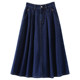 OSA Summer denim skirt for women mid-length commuting umbrella skirt 2025 new product over-knee cover skirt
