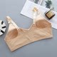 Pure cotton front button large size girl bra junior high school student fat MM upper support fixed elderly breastfeeding without sponge underwear