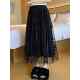 New autumn and winter high-waisted and versatile slim mesh lace spliced ​​skirt customized for women
