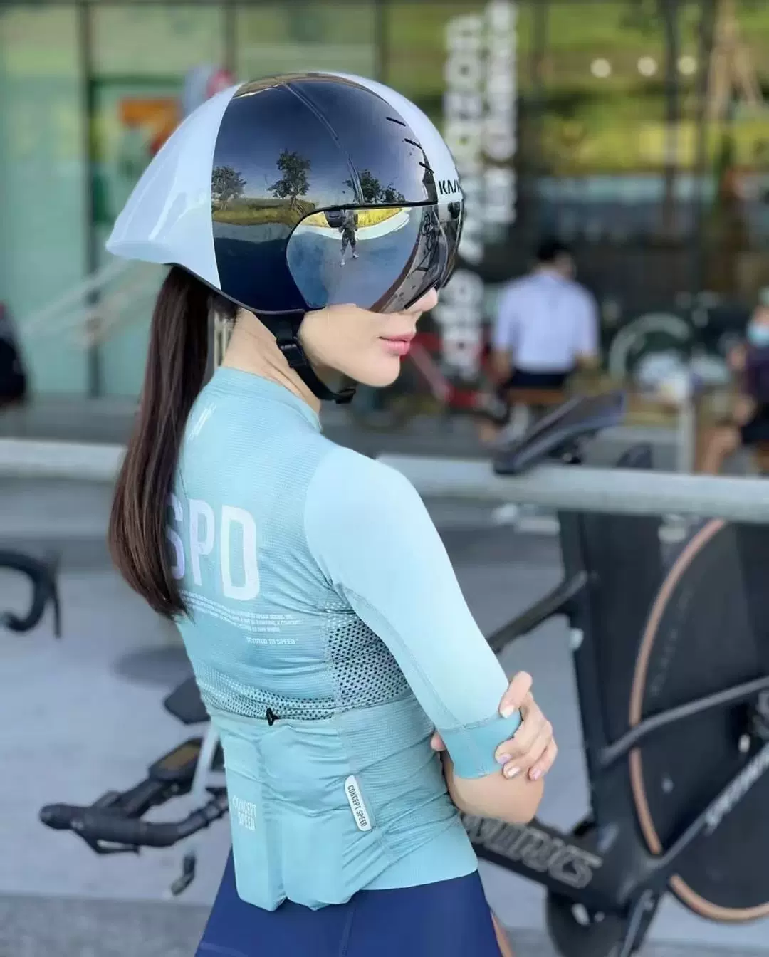 大人も着やすいシンプルファッション KASK バイザー MISTRAL 透明 トランスペアレント 自転車・サイクリング