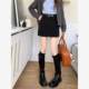 Spring and summer gray high-waisted suit skirt 2024 new retro slim skirt college versatile workwear
