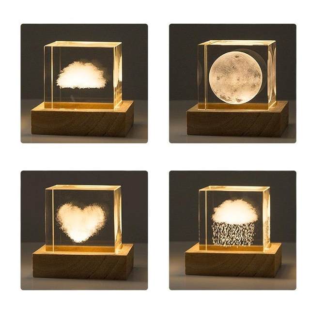 
Glowing moon creative water bright ornament desktop atmosphere light night light universe couple birthday gift girl
