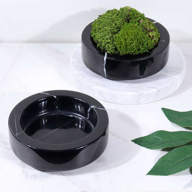 
Marble flower pots, succulents, micro-landscape potted plants, home gardening, living room, entrance, desktop, soft decorations