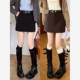 Spring and summer gray high-waisted suit skirt 2024 new retro slim skirt college versatile workwear
