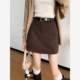 Spring and summer gray high-waisted suit skirt 2024 new retro slim skirt college versatile workwear
