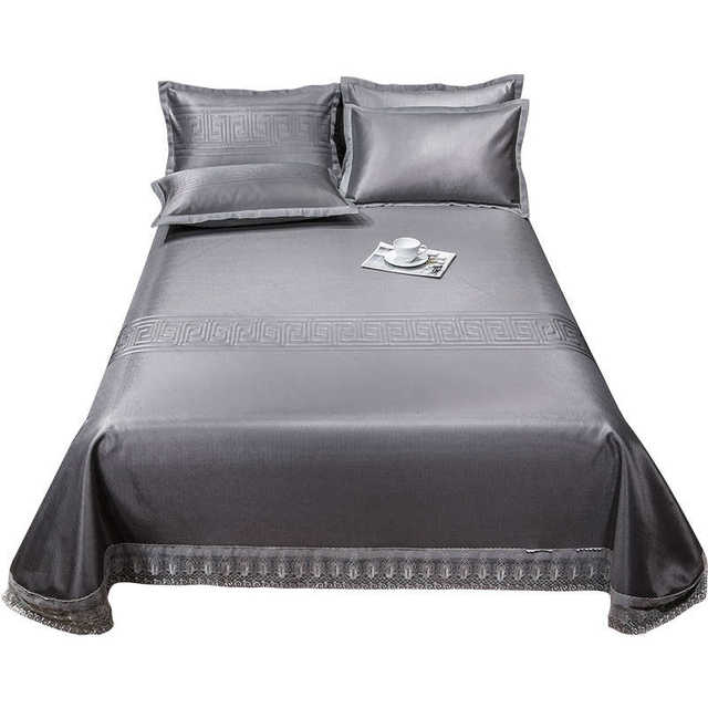 
Summer milk ice silk mat summer 2024 new cool bed sheet three-piece set type a maternal and infant machine washable mat