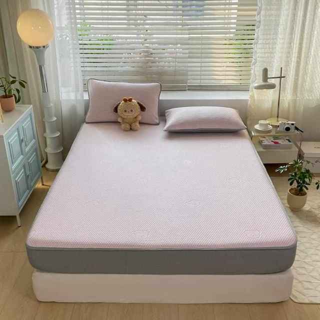 
Category A maternal and infant grade ice bean mat three-piece set ice silk mat foldable washable fitted sheet double bed air-conditioned mat