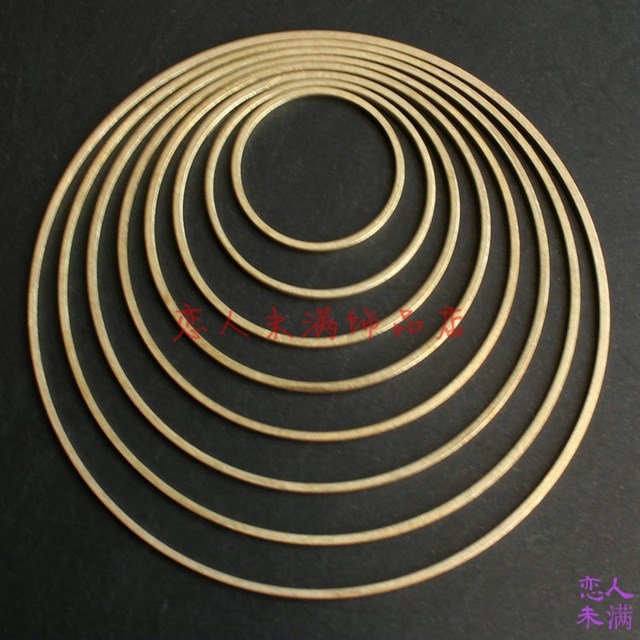 15-80mm brass blank circle ring pure copper flat circle ring closed ring DIY jewelry accessories