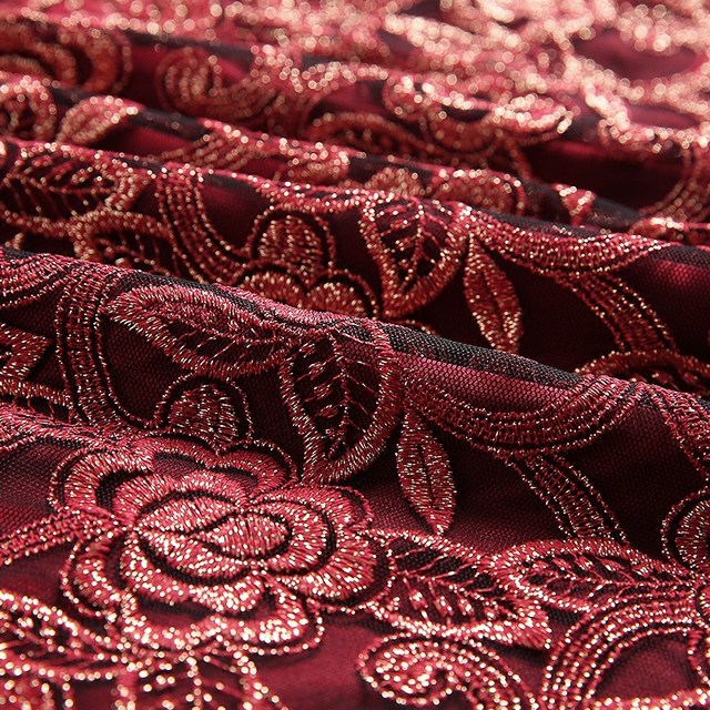 Xiangnifen 2025 autumn new lace gold thread embroidery temperament slim wedding dress one-step skirt mother outfit