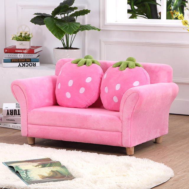 Children's sofa cute strawberry cartoon fabric sofa seat baby