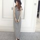 
Yingkeren Large Size Casual Lace-Off Shoulder Loose Sleeveless Long Drawstring Modal V-neck Dress for Women