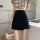 Irregular suit large size skirt for women in spring and autumn high waist covering belly A-line skirt to make them look slim and small hip-covering short skirt
