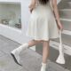 Large size Korean denim mid-skirt A-line skirt fat mm slim and versatile high waist pocket design mid-length skirt