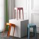 Nordic fashion round stool plastic thickened adult stool stackable dining table bench home chair spare stool high stool
