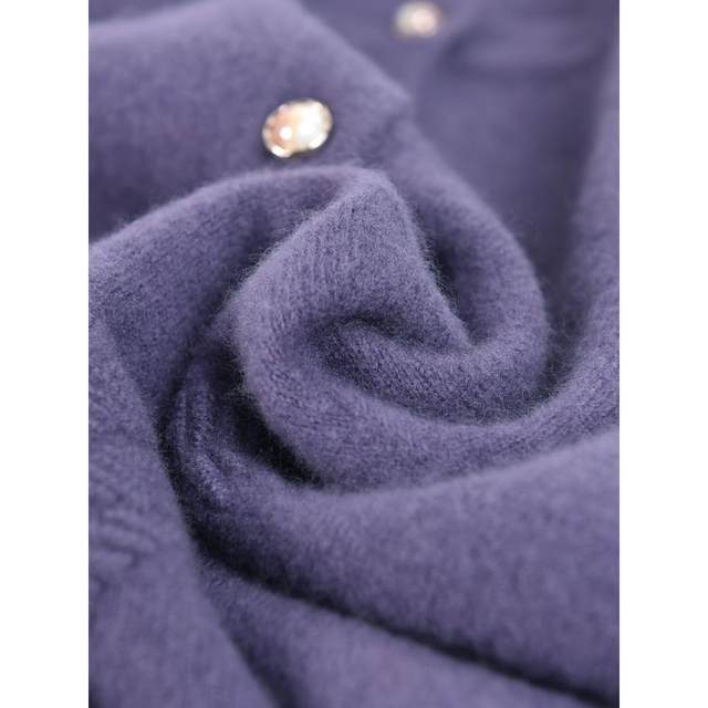 Middle-aged and elderly women's clothing 100% pure wool cardigan mom autumn and winter sweater coat middle-aged knitted sweater fashionable top