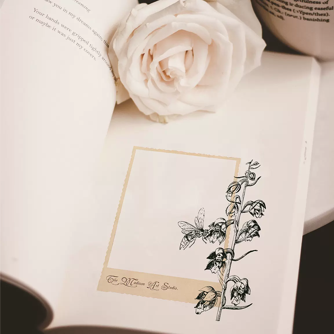 蜂语 In1制物原创手帐印章复古木质打底造景手