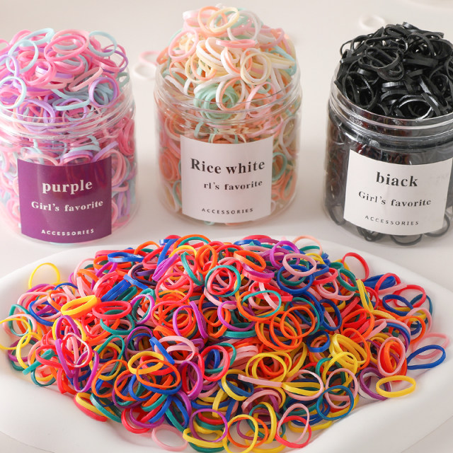 Black disposable small rubber band for girls, hair band, rubber band for hair, hair band for girls, hair band, baby hair band