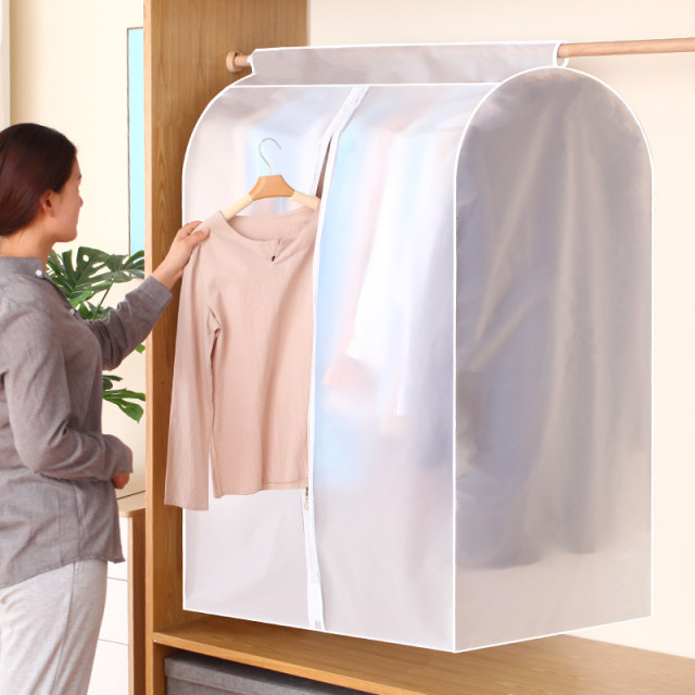 Dust bag clothes dust cover hanging storage clothes cover fully enclosed suit cover coat down jacket hanging clothes bag for home use