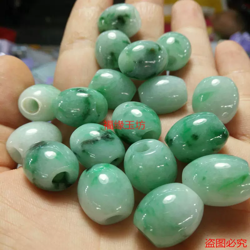 满绿翡翠路路通吊坠a货阳绿飘花珠挂件祖母绿花青色桶珠项链 满绿翡翠路路通吊坠a货阳绿飘花珠挂件祖母绿花青色桶珠项链