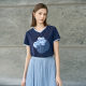 A complete set of simple blue skirt T-shirt suit for 2025 summer new women's clothing temperament commuting outfits