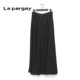 Lapargay Napaja 2023 new women's autumn and winter black mid-length printed skirt A-line skirt