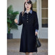 Qiyi winter dress new large size fat sister shows thin dress long plaid shirt collapsed waist grinding hair A -line skirt