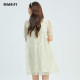 Highday Xuanri 2024 summer new round neck printed short-sleeved dress for women new Chinese doll skirt short skirt
