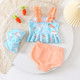 
Girls Bikini Lace Bow Lace Sling Triangle Split Swimsuit Infant Children Swimsuits