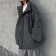 Wearing lambsarm leopard leopard cotton clothes on both sides, men and women in winter street tide brand loose couple retro Hong Kong bombing street jacket
