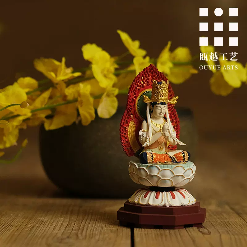 掌心仏 大日如來唐密教主高野山真言宗如法木雕像原裝人物