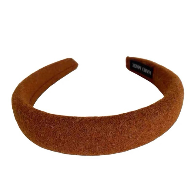 Autumn and winter new retro Korean woolen high skull wide-brimmed headband versatile simple going out headband hairpin hairpin