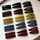 South Korea's Dongdaemun same style autumn and winter new velvet hand-made hairpin bangs clip basic side clip high-end broken hairpin