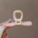 Korean new style pearlescent high-end gold label puppy clip temperament back head aurora shark clip ins hair accessories