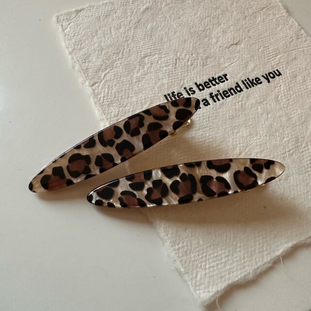 Autumn and winter new brown leopard print hairpin bangs clip broken hair side clip temperament versatile autumn and winter new side clip hairpin