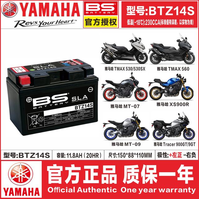 Suitable for Yamaha NMAX155 NVX155 XMAX300 NMAX155 MT03 R3 R25 battery